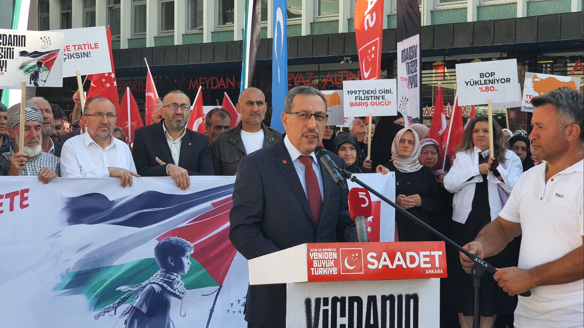 SAADET PARTİSİ: 'İSRAİL'LE TİCARET GAZZE'YE İHANETTİR'